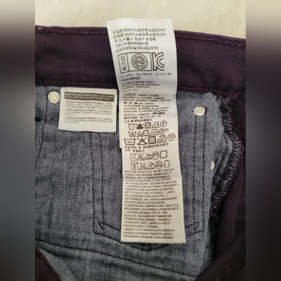 LEVI'S purple jeans white label 511 - Picture 8 of 12